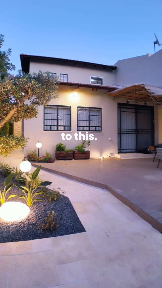 פרויקט שיפוץ גינה מקיף שכלל פירוק גדר ישנה והחלפתה בחומה, וחידוש ערוגות הצמחיה